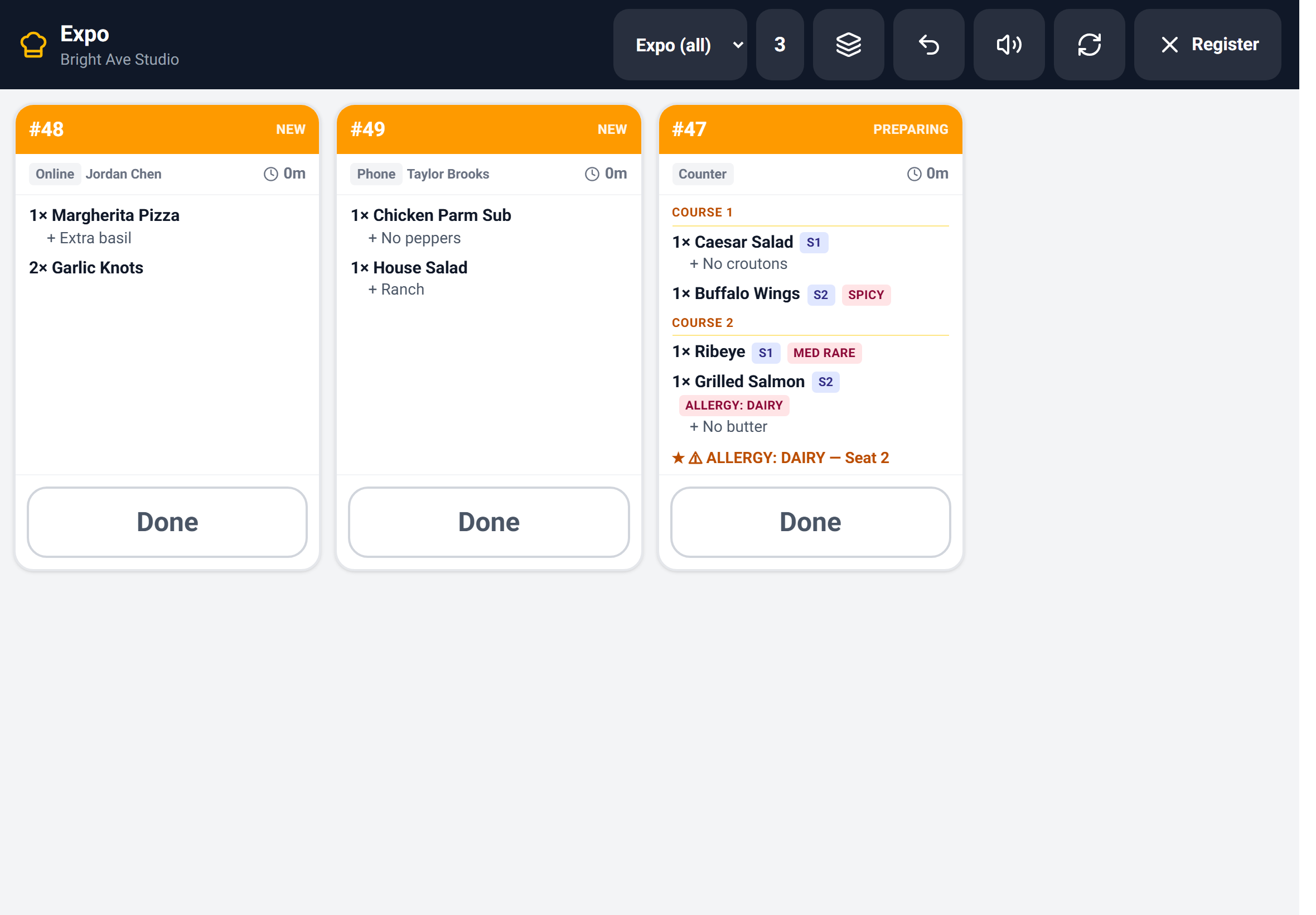 Kitchen display system